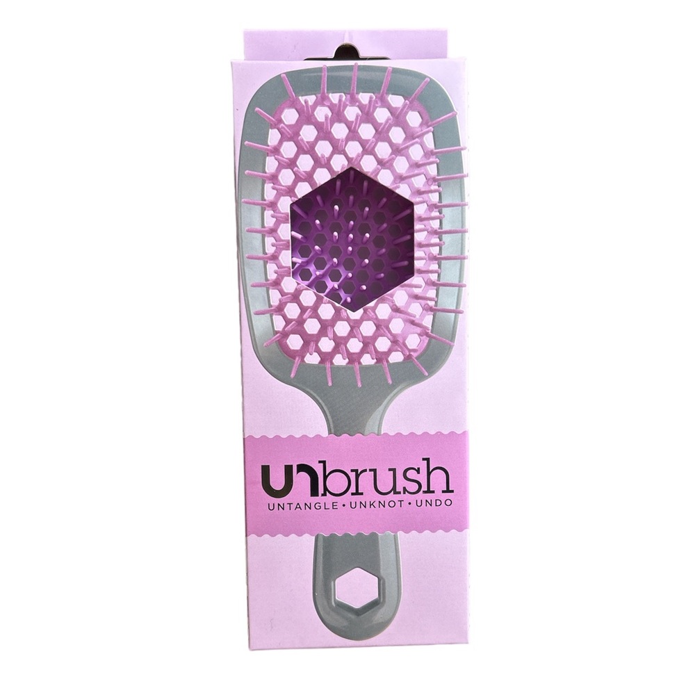 FHI HEAT Unbrush Wet & Dry Vented Detangling Hair Brush (Orchid) NIB